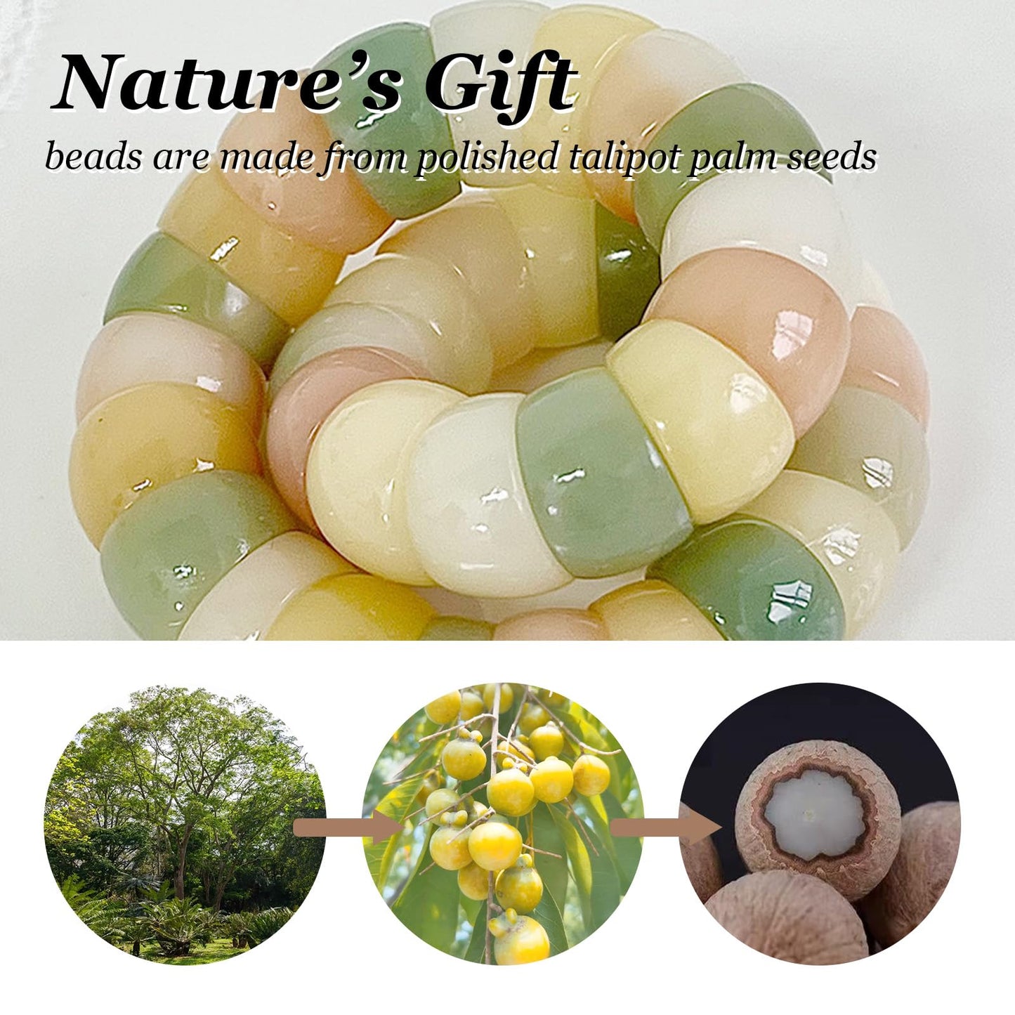 Embtrem Fidget Bracelet Bodhi Seed Bracelets Anxiety Fidget Bracelets Protection Healing Stretch Alleviate Anxiety Stress Protection Healing Bodhi Jewelry Gifts for Women Men