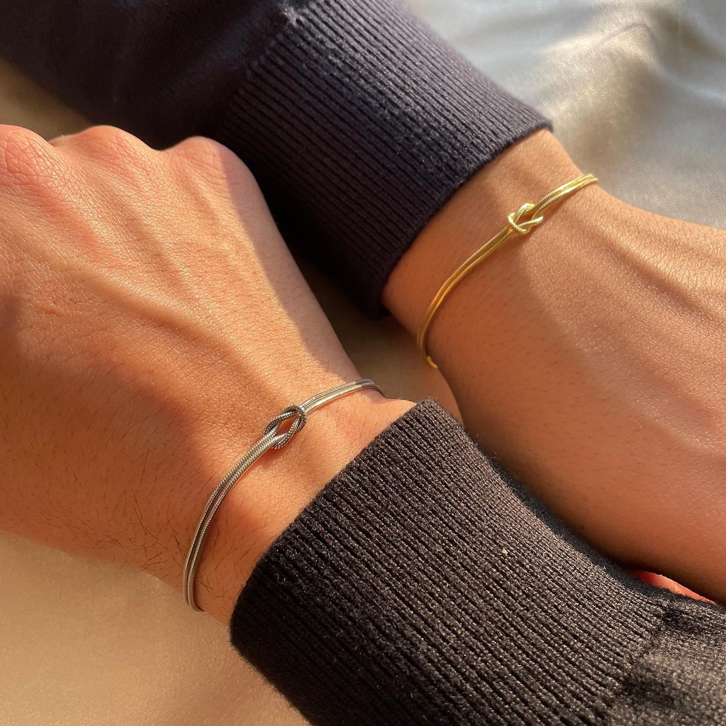 GRCLD Matching Bracelets for Couples Love Knot Bracelet Pinky Promise Soulmate Relationship Friendship Bracelets Forever Infinity Jewelry Gifts for Women Teen Her Him (FRIEND-G+S)