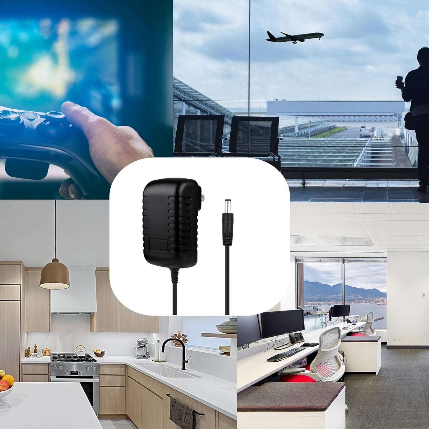 Dysead AHD7-1682 16 AC/DC Adapter Compatible with Night Owl Channel DVR Video System Power Supply Cord Cable PS Wall
