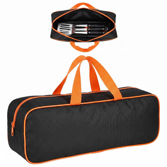 DOITOOL Grill Tool Storage Bag, 14.7" Portable BBQ Tool Organizer Pouch, Outdoor Grill Accessories Storage Carry Bag for Outdoor Camping RV Picnic