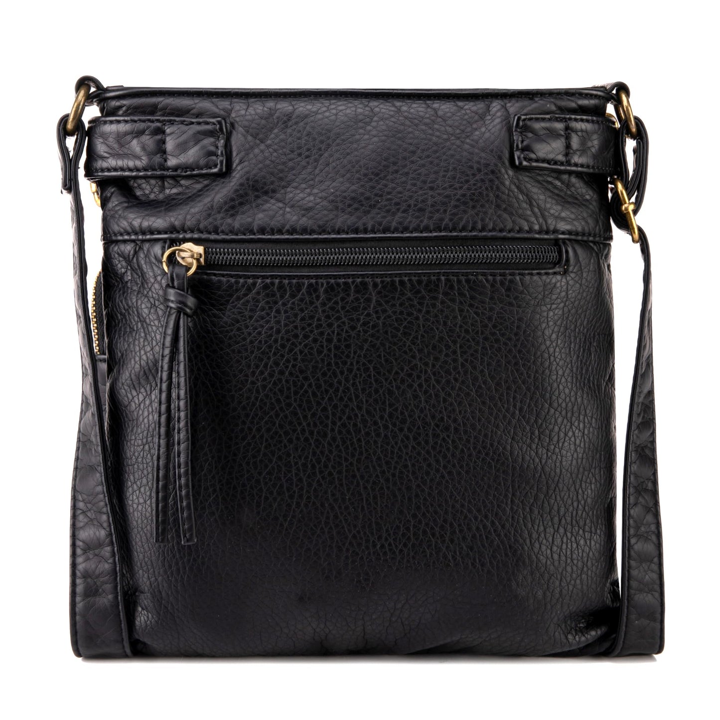 Montana West Crossbody Bag for Women Soft Leather Multi Pocket Shoulder Bags Vintage Women's Purses and Handbags Black Gift MWC-046BK
