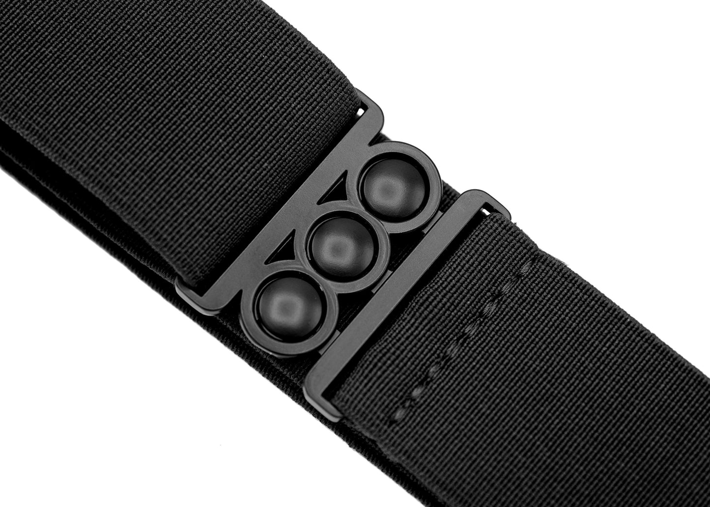 ONE-BELT No Show Invisible Elastic Belts for Women | Non Slip | Fits waist upto 50 Inch (Matte Black - Black, L -XXL)