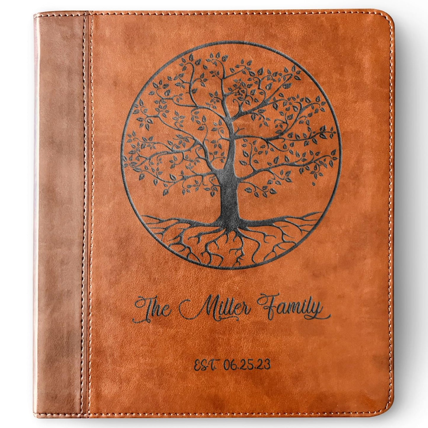 STARKENBURG COMPANY Personalized Family Bible, Custom Engraved ESV Family Journaling Study Bible, For Anniv. & Wedding Gifts