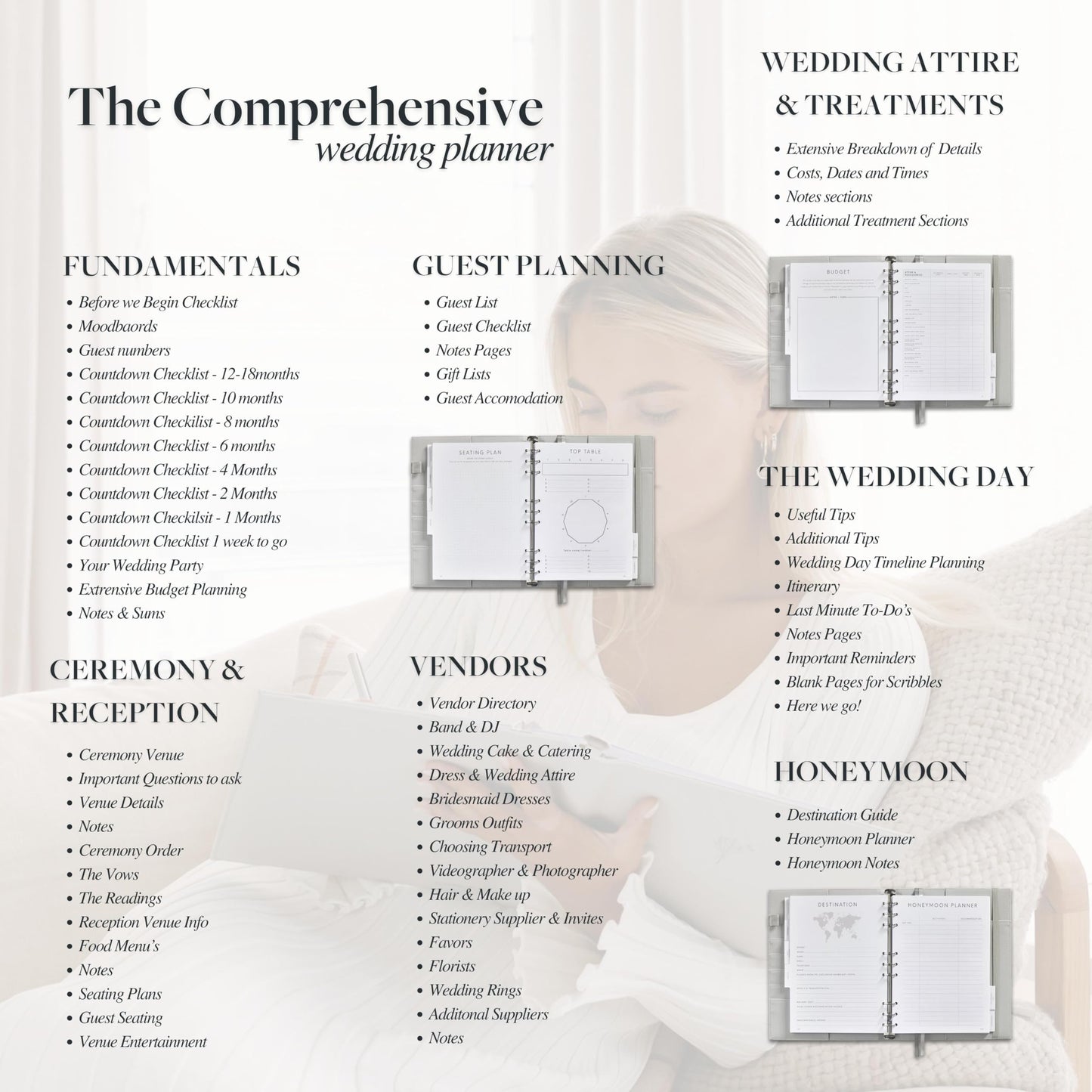 Award Winning Elegant Wedding Planner Binder and Organizer for the Bride | Tissue Wrapped | Cushioned Cover | Engagement Gift | This Elegantly Designed US Planner Allows you to Plan Every Detail (Soft Grey)