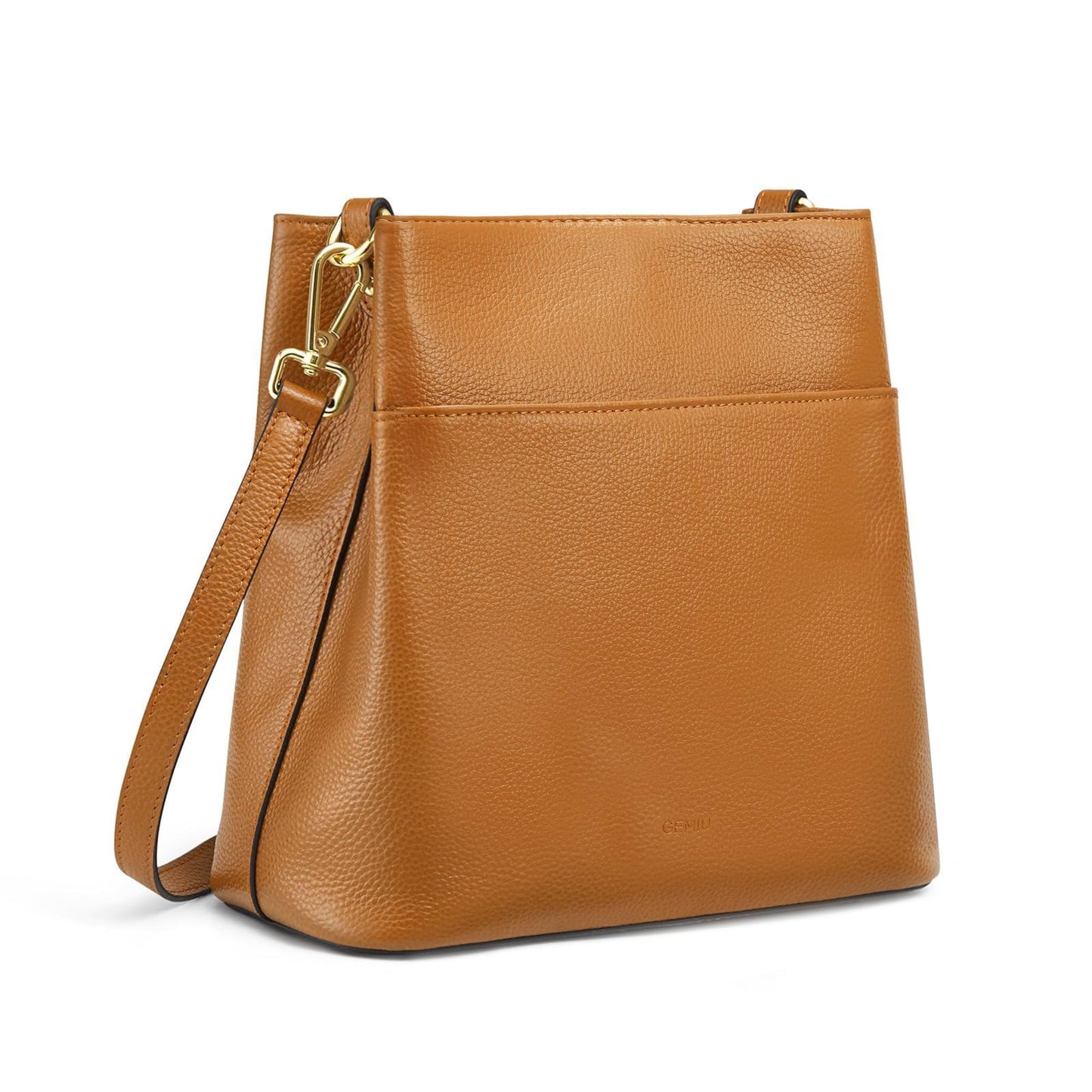 GEMIU Leather Crossbody Bags for Women Ladies Shoulder Purses Women's Cross Body Bag for Travel with Detachable Adjustable Strap Brown