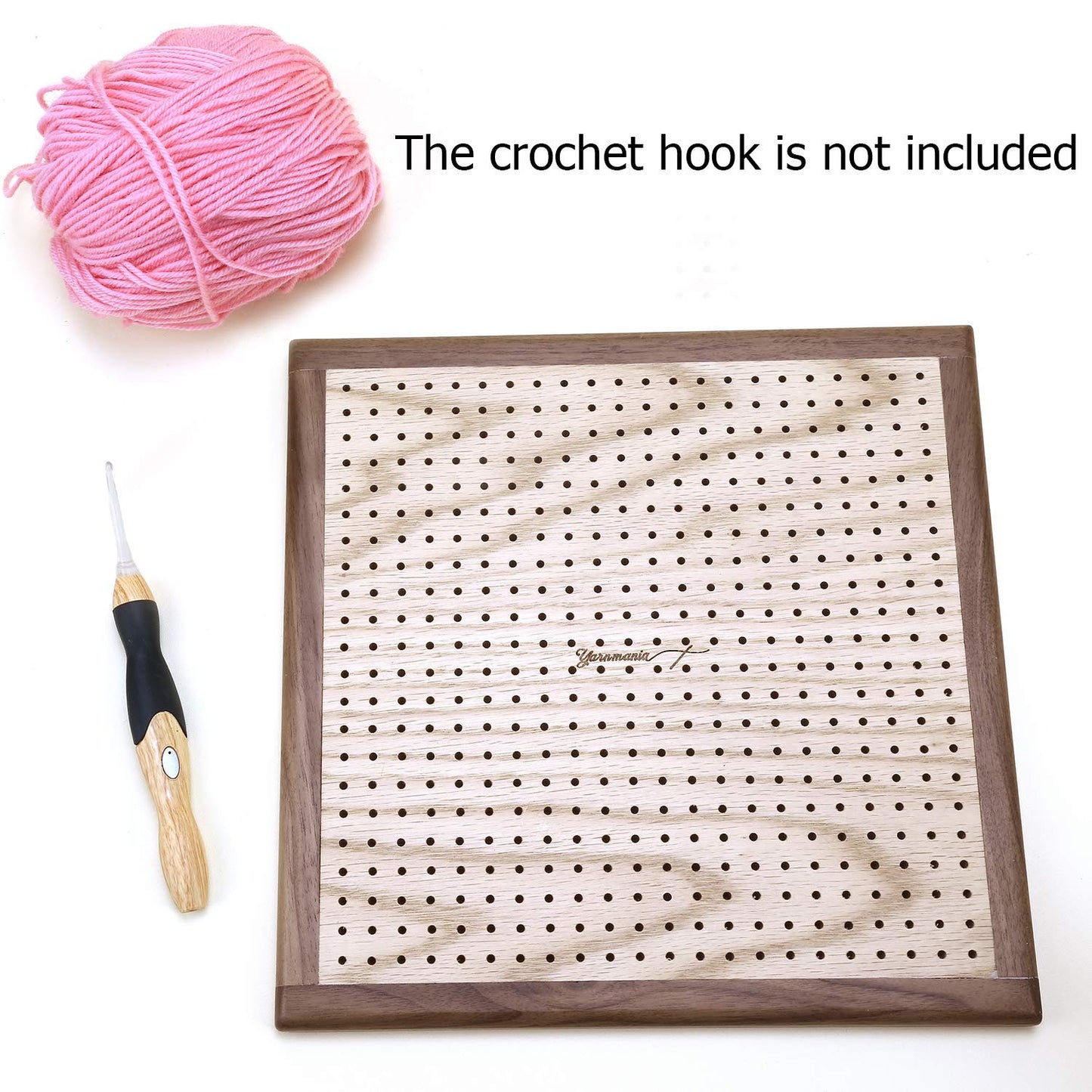 Yarn Mania - Premium Blocking Boards for Knitting with Grids - Handcrafted Wood Crochet Blocking Board (13 inches)