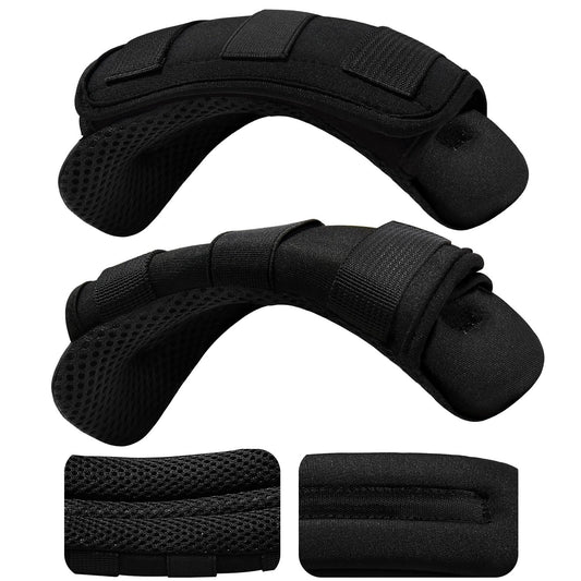 ZINMARK 2Pcs Thick Cushioned Shoulder Pads, Featuring Anti-Slip Design and Breathable Mesh,Extra Wide Padding for Shoulder Straps and Luggage Belts,Soft and Comfortable for Enhanced Support,Black