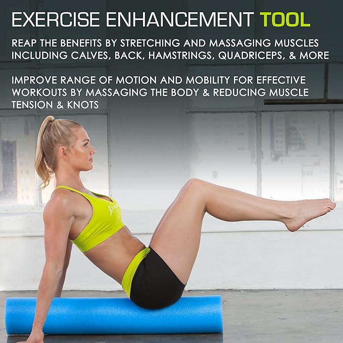 ProsourceFit Flex Foam Rollers for Muscle Massage, Physical Therapy, Core & Balance Exercises Stabilization