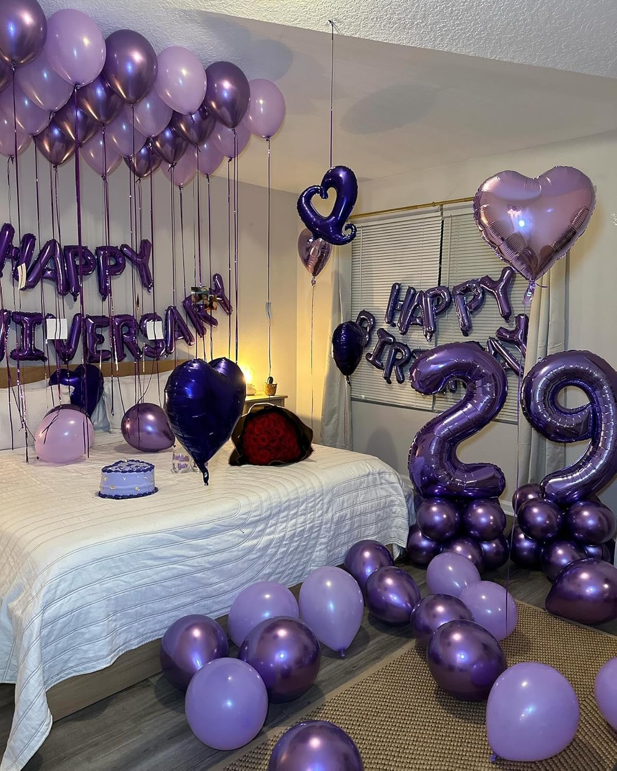 Purple Number 9 Balloon - 40 Inch Giant Birthday Decoration for 9th, 19th, 29th, 90th Celebrations