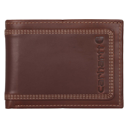 Carhartt Men’s Leather Triple Stitch Wallet, Durable Full-Grain Leather Bifold, Trifold & Rodeo Styles, Gifts for Men