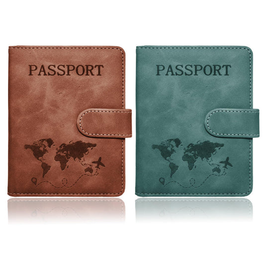Passport Holder for Travel Essentials, 2 Pack Rfid Passport Cover for Women Men