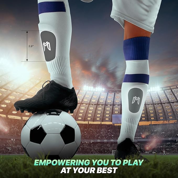 MiniGuards - Mini Shin Guards for Soccer Players - Tiny Shin Pads for Men, Women, Teens - Miniature Shin Guards 3.9 x 2.4 inch - Perfect for High Level Soccer Athletes