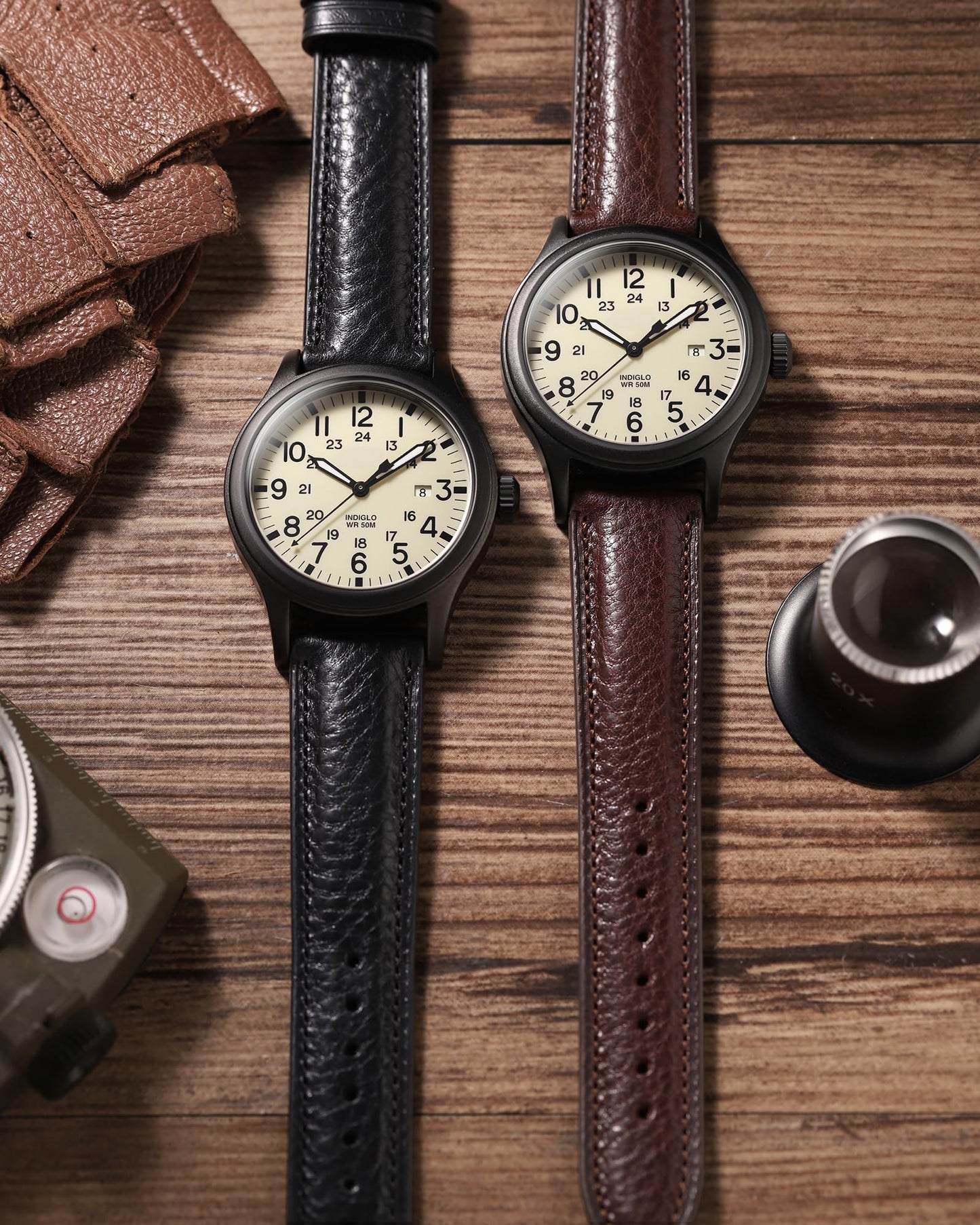 Getalia Italian leather Watch Band Tuscany Natural Vegetable-Tanned Full Grain Genuine Leather, Skin-Safe, Quick Release Replacement Watch Straps for Men and Women Thick and Soft (Black Width-20mm)