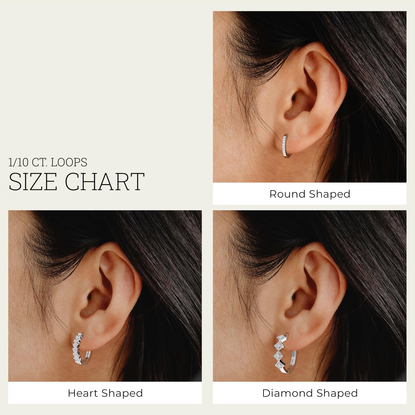 Gilded 1/10 Carat Total Weight Lab-Grown Diamond Hoop Earrings for Women in Sterling Silver | Round Shaped Hoops | Hypoallergenic Fine Jewelry | Hinged Closure | SI1 Clarity, F Color