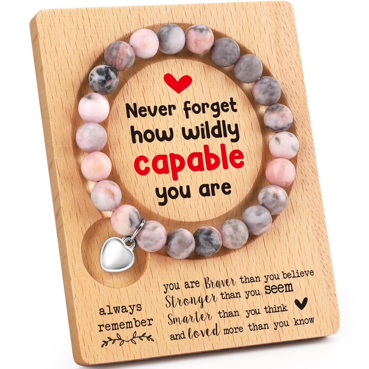 WZHENAINI Motivational Positive Inspirational Affirmation Bracelets, Positive Affirmation Gifts for Coworker Female, Uplifting Encouragement Inspired Graduation Birthday Gifts for Women