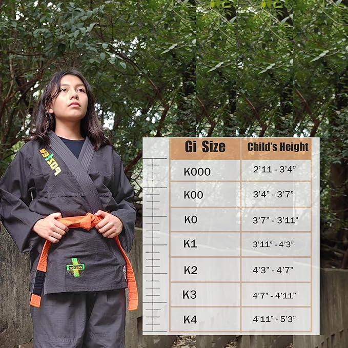 Kids Brazilian Jiu Jitsu Gi For Kids BJJ Gi Youth Grappling Kimonos Preshrunk Lightweight Martial Arts Uniform