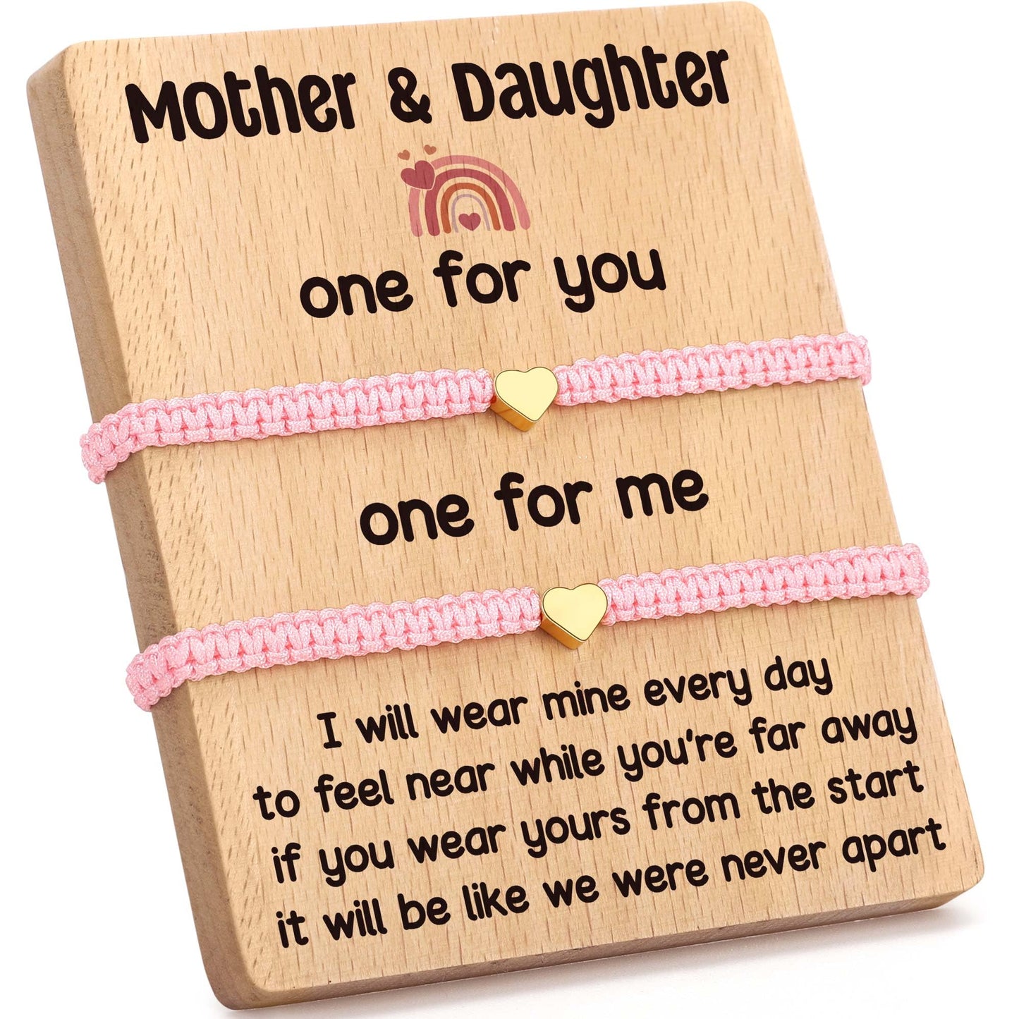WZHENAINI Mother Daughter Bracelets Mommy and Daughter Birthday Gifts Mom Daughter Heart Matching Bracelets from Mom Mothers Day Gift To My Daughter Bracelets