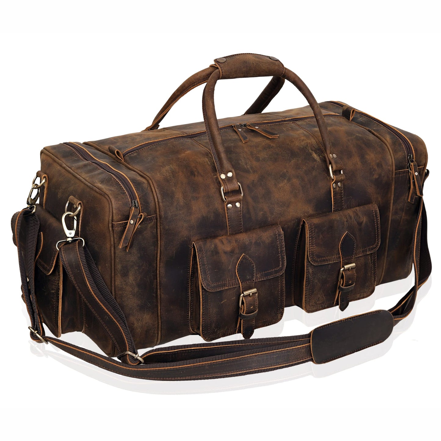Large 28 inch duffel bags for men holdall leather travel bag overnight gym sports weekend bag