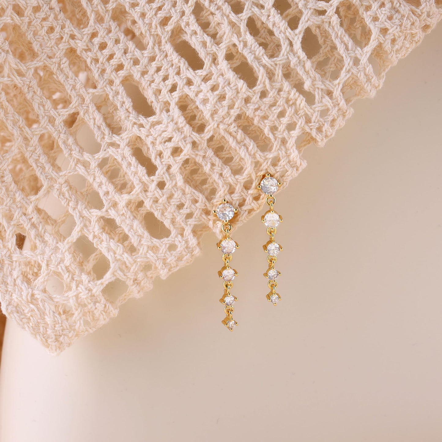 SELFROSE Gold Plated Earrings for Women,Hypoallergenic Prom Wedding Statement Earrings for Women Trendy Prom Jewelry