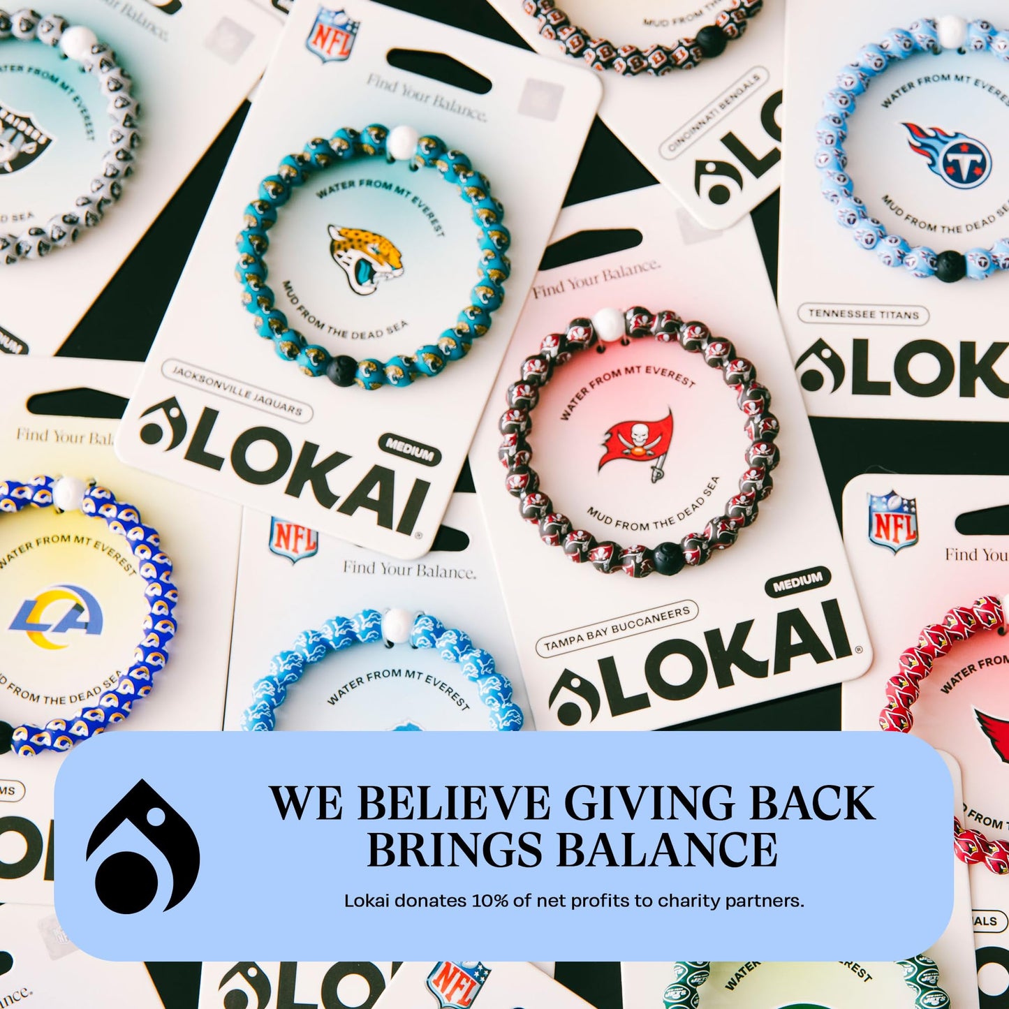 Lokai Silicone Beaded Bracelet for Men & Women, NFL Football Collection - New York Jets, Medium - Silicone Jewelry Fashion Bracelet Slides-On for Comfortable Fit