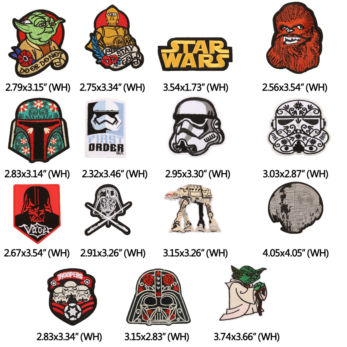 Lovezzr 15 Pcs Embroidered Patch Iron On Sew On High-end Embroidered Patch Set for Jackets Backpacks Jeans and Clothes