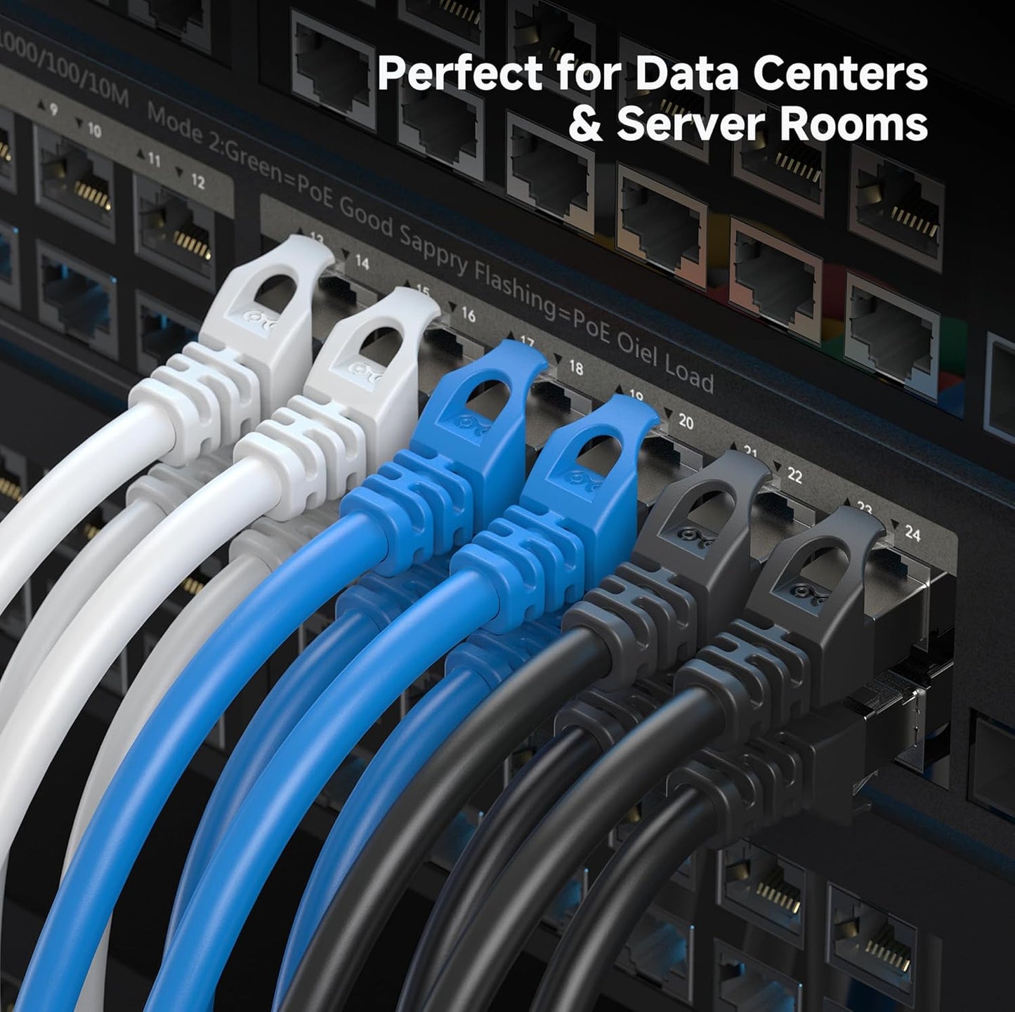10Gbps 5-Pack 6A 14ft, 6A Cat6A Cable Matters Snagless Shielded Cat Ethernet Cable - Cat Cable, Cord, Ethernet Cord