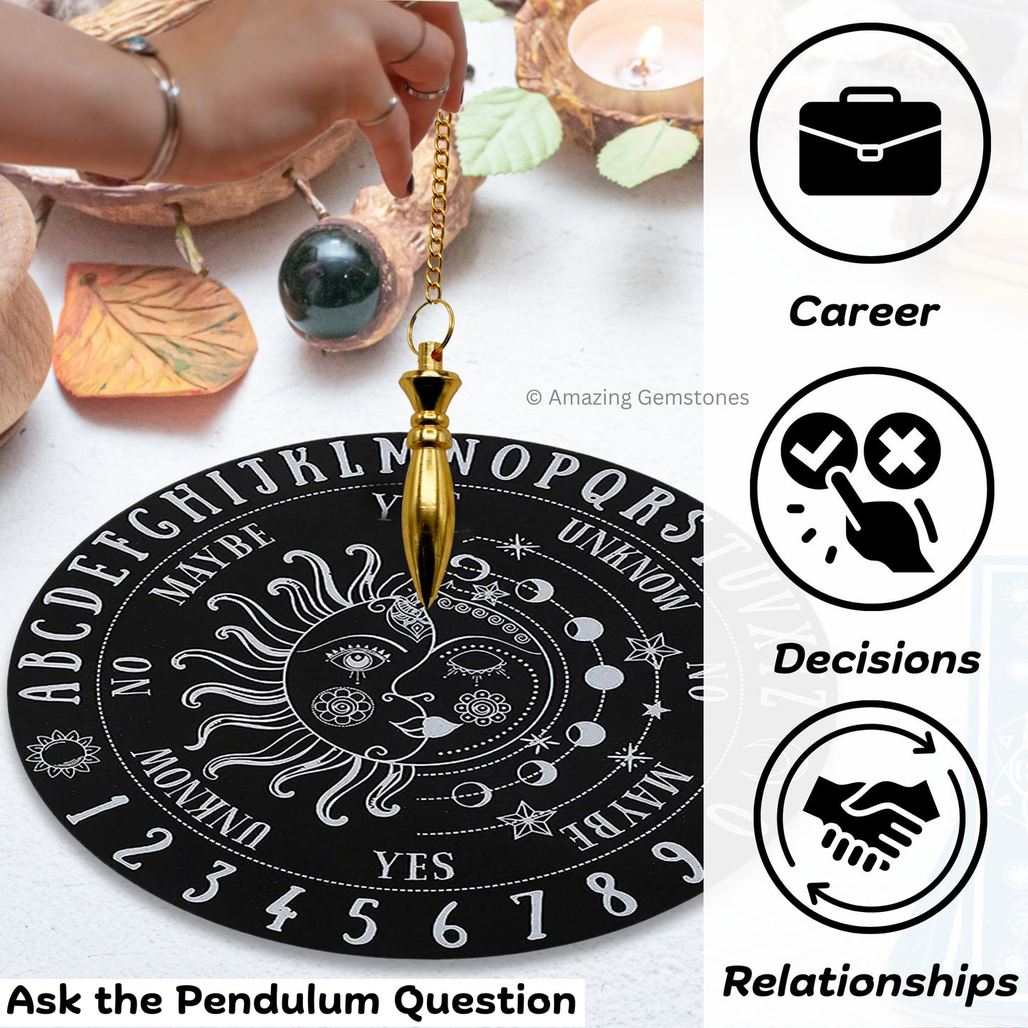 Amazing Gemstone Healing Metal Pendulums for Divination, Gold Egyptian Karnak Steel Copper Pendulum High Energy Pendulo de Bronce Pendulos de Mesa MP42