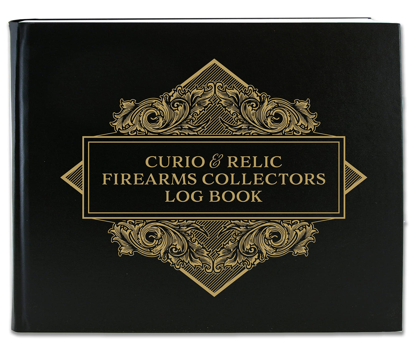 BookFactory C&R FFL 03 Bound Book/Gun Collector Log Books/Curio and Relics Bound Book 8 7/8'' x 7”- 72 Pgs, New Black Bonded Leather, Section Sewn Hardbound (Made in USA)