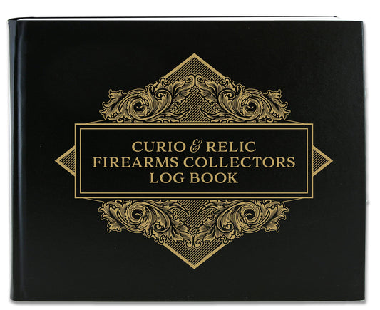BookFactory C&R FFL 03 Bound Book/Gun Collector Log Books/Curio and Relics Bound Book 8 7/8'' x 7”- 72 Pgs, New Black Bonded Leather, Section Sewn Hardbound (Made in USA)