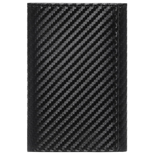 LOUEBICA Leather Trifold Wallet for Men RFID Blocking Minimalist Front Pocket Wallets with ID Window