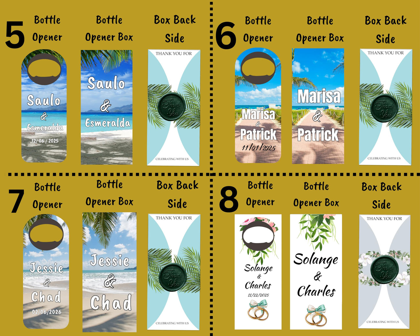 Wedding Bottle Opener Magnet Personalized Wedding Favors for Guests in Bulk, Custom Magnetic Bottle Opener Party Favor, Wedding Souvenirs Thank You Gift, Bridal Shower Favor (20-200 Pack)