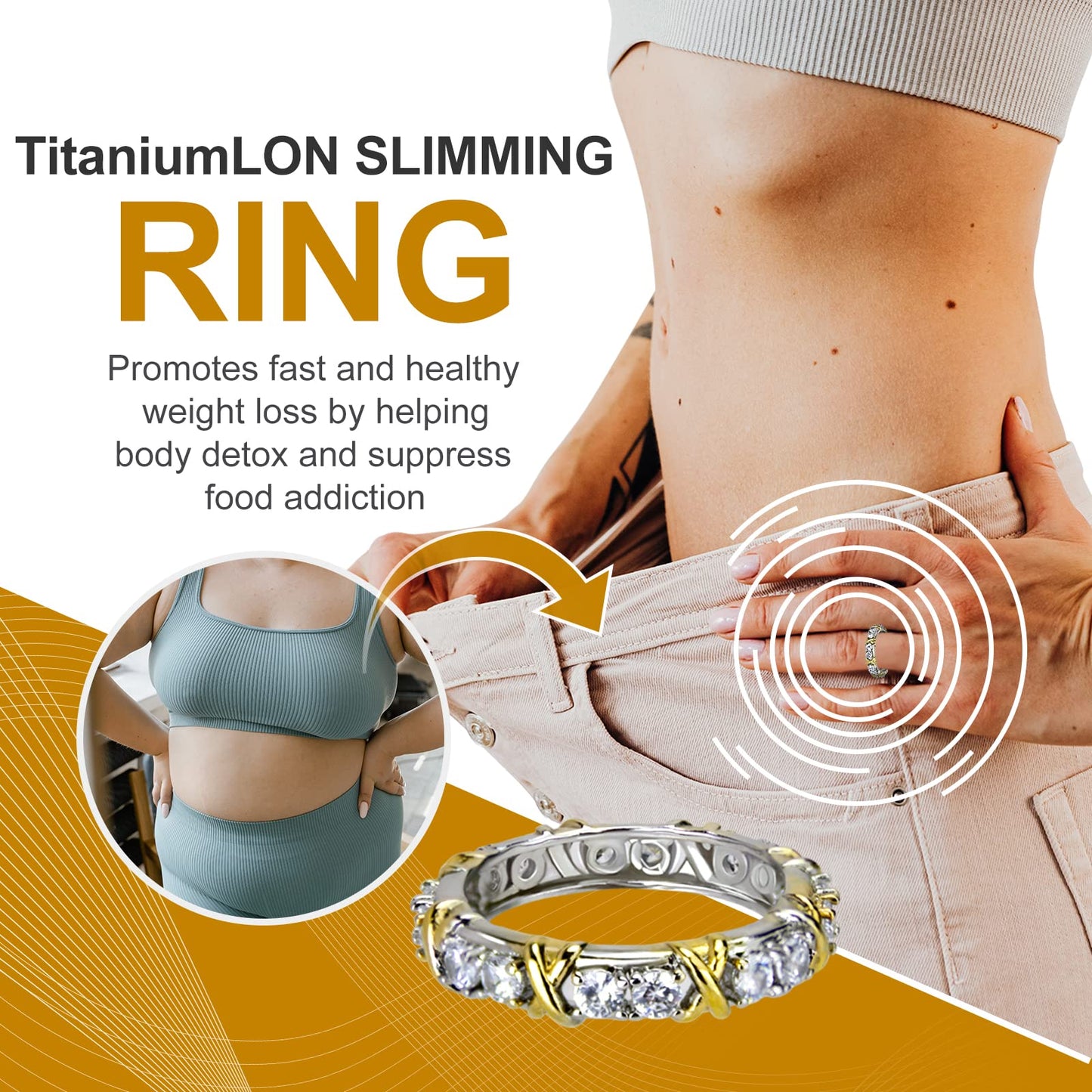 Azjachiny Moissanite Magnetology Lymphvity Ring, Magnetic Zircon Shaping Cross Full Moissanite Diamond Ring, Moissanite Rings for Women Weight Loss, Unclog Bloodstream and Lymph Nodes (Gold, new-7)