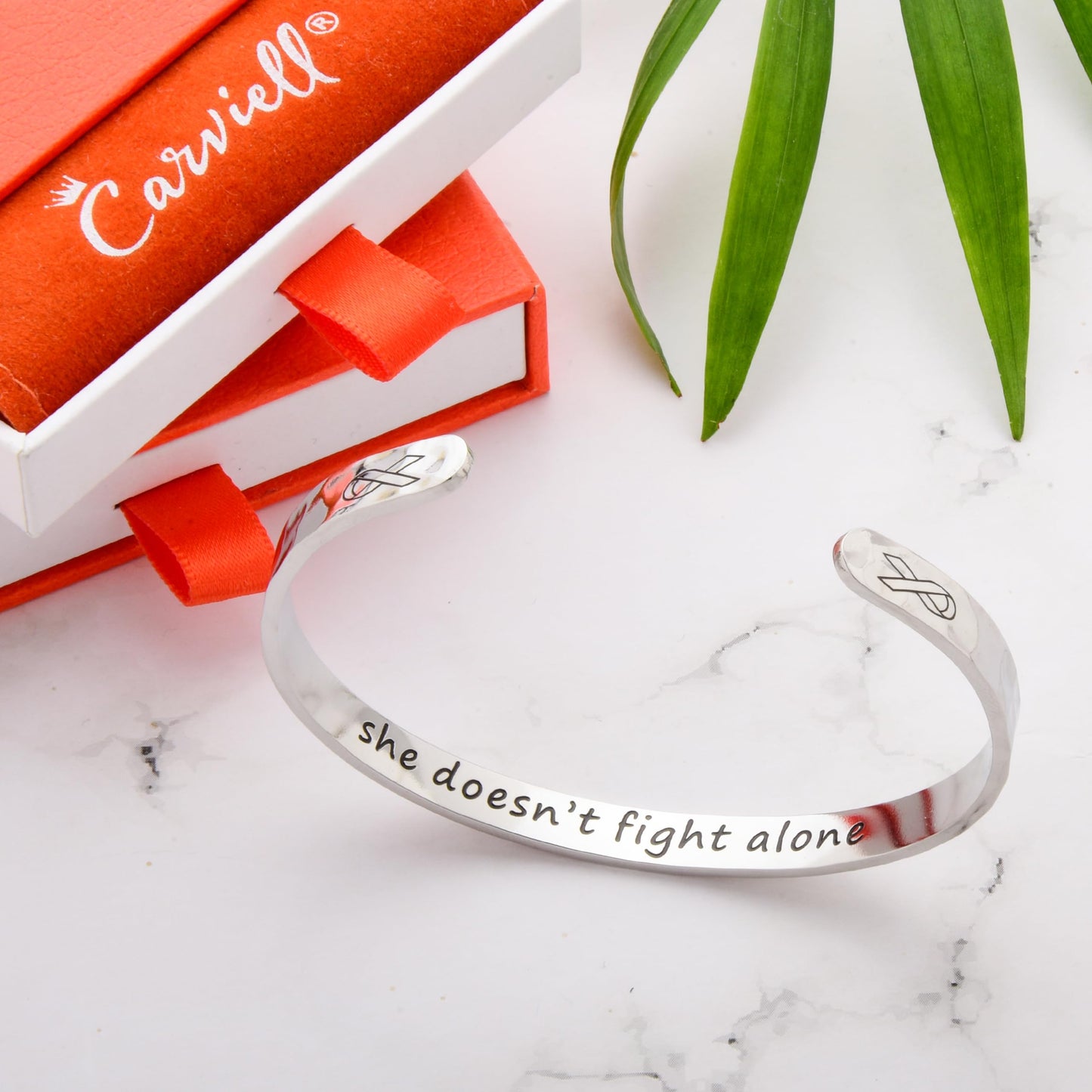 Carviell Bracelet, Breast Cancer Survivor Gifts for Women, Breast Cancer Awareness Item, She Doesn't Fight Alone, Bulk Gifts