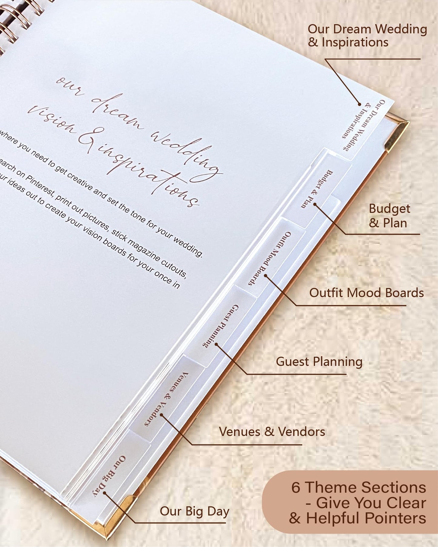 WeddingGiftsWedding Wedding Planner for Bride,Wedding Planning Book and Organizer,Wedding Binder Book with Pockets,Perfect Engagement Gifts for Newly Enaged Couples (Autumn)
