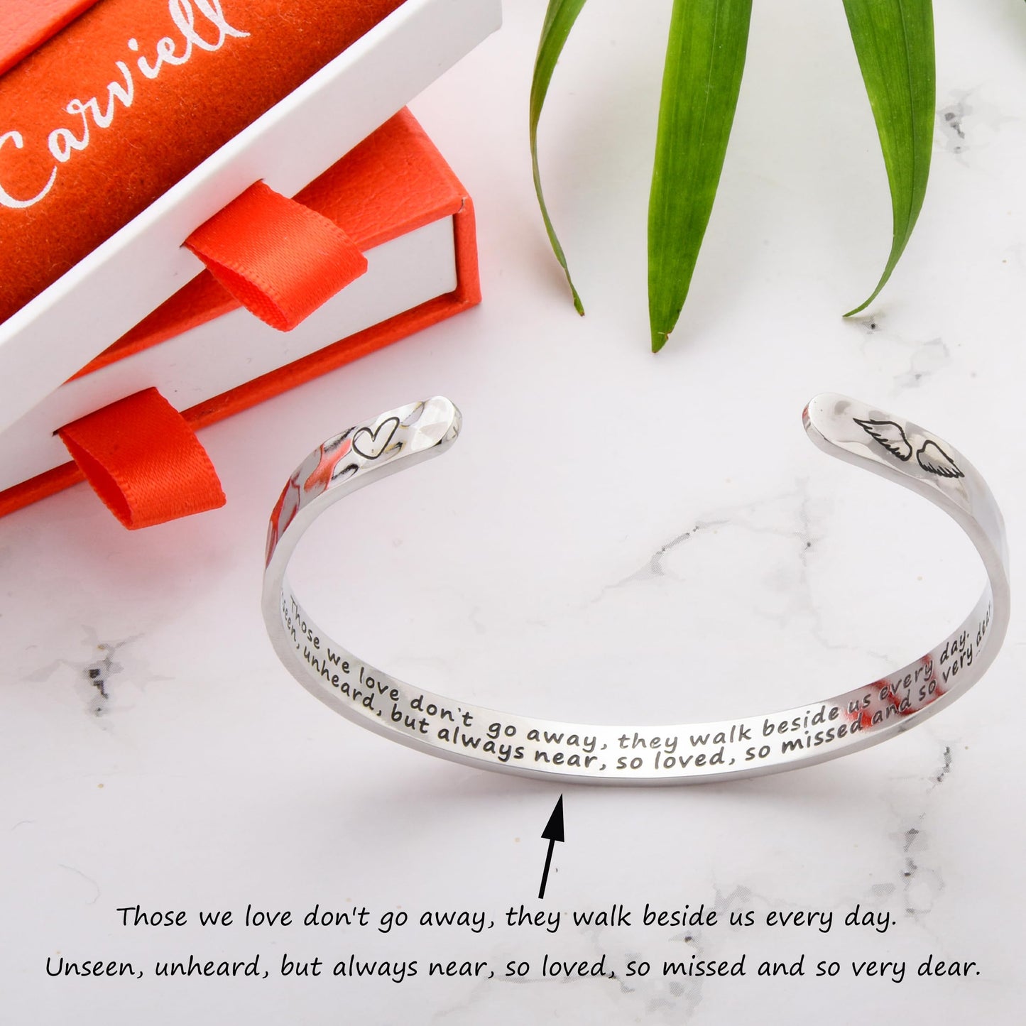 Carviell Memorial Bracelet for Women, Sympathy Gift for Loss of Loved One, Grief Gifts for Women, In Memory of Loved One Gift, Bereavement Remembrance Jewelry