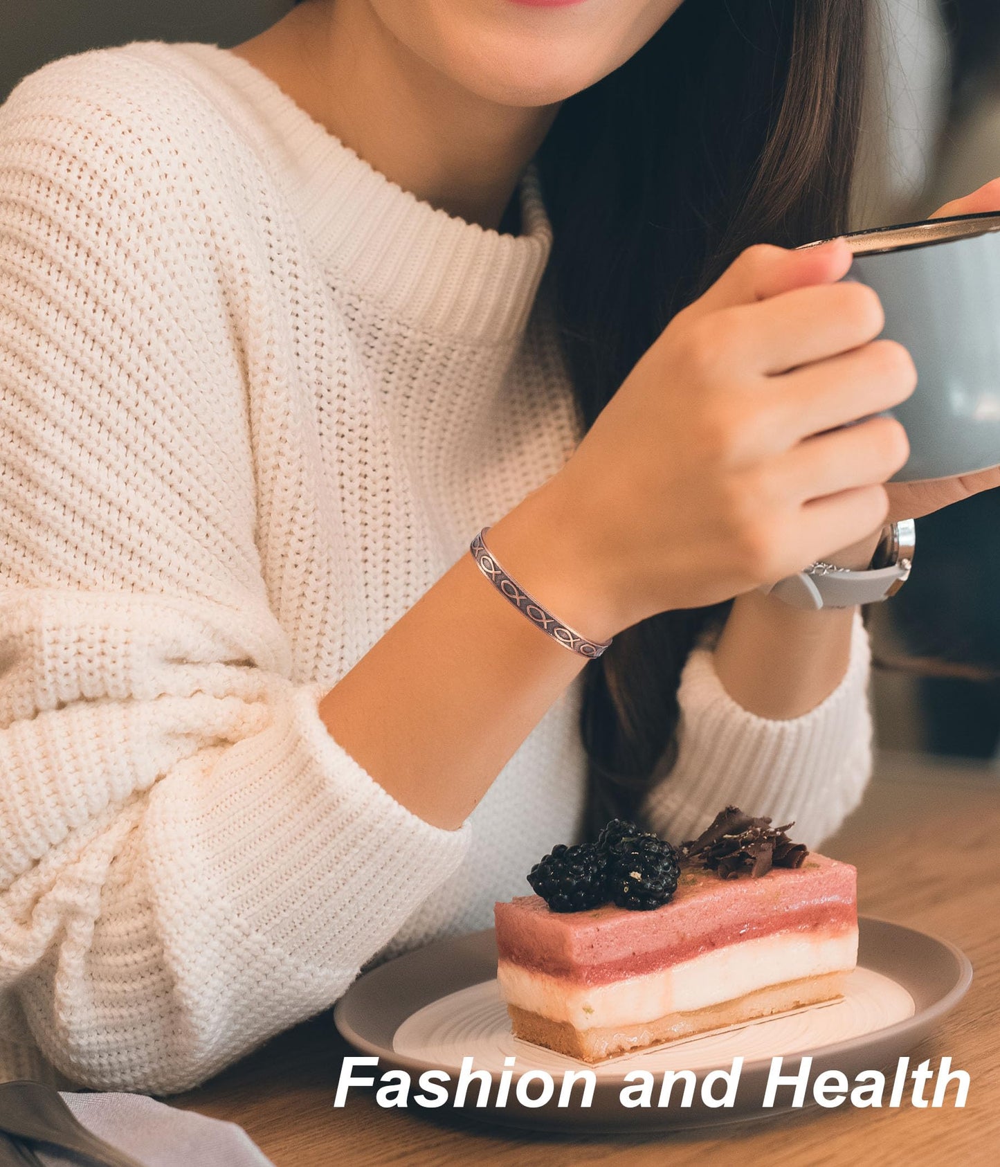 UtenoTureH Magnetic Copper Bracelet for Women for Arthritis, Pure Copper Adjustable Bracelets with 3500 Gauss Magnet ((C003))