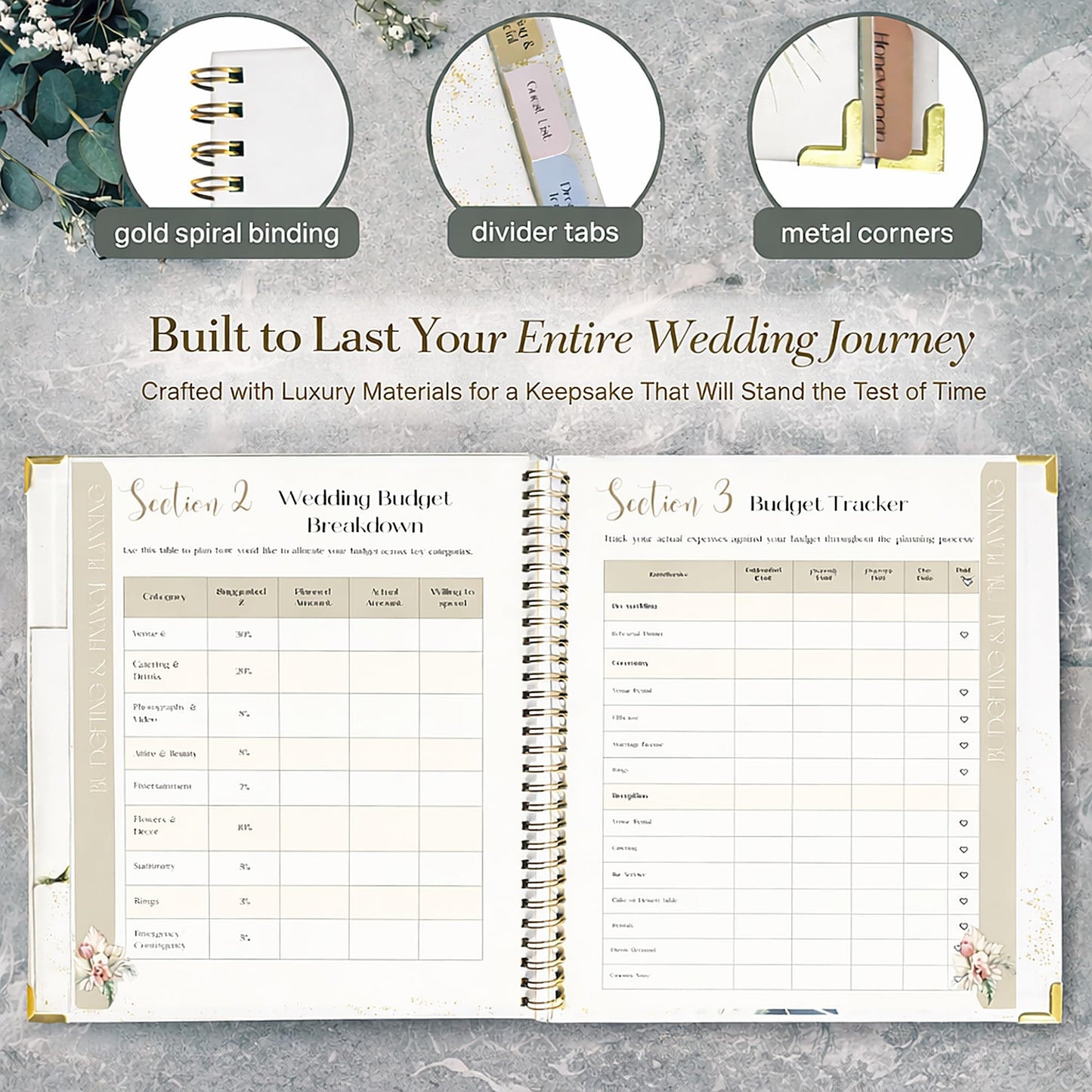 Wedding Planner Book and Organizer for Bride and Groom - Engagement Gift, Wedding Planner with Checklist, Timelines, & Budget Tracker - Includes Free QR Code for Exclusive Digital Tools.
