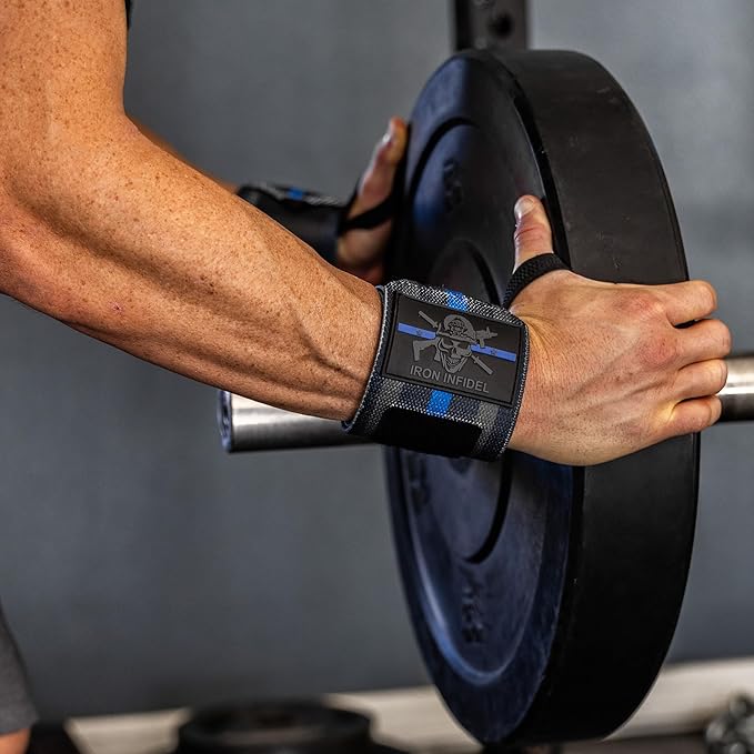 Iron Infidel Wrist Wraps for Weightlifting - 18" and 24" Heavy Duty Support for Working Out, Gym Accessories for Men - Use for Lifting, Crossfit, Fitness, Exercise, Bench Press, Powerlifting