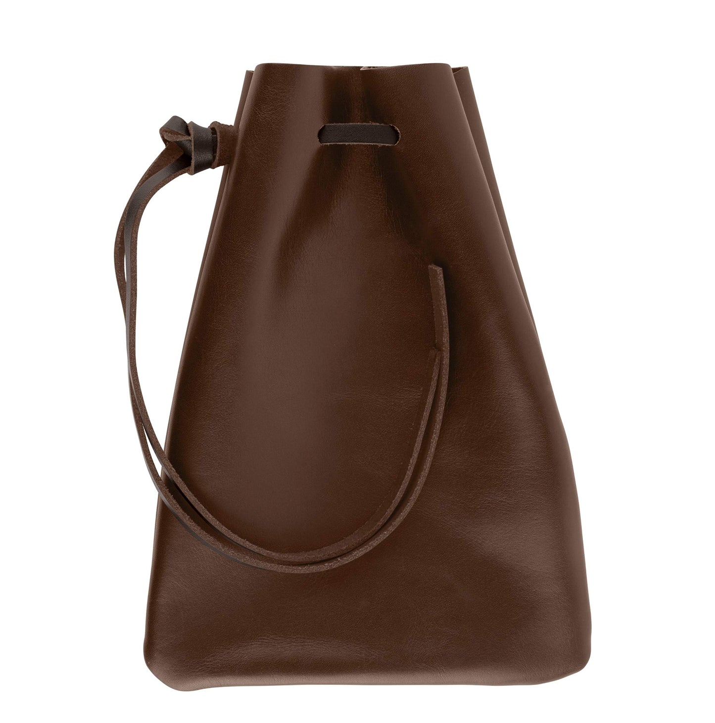Nabob Leather Leather Drawstring Pouch, Coin Bag, Medicine Tobacco Pouch Medieval Reenactment Made in U.S.A Size 8.5" x 6"
