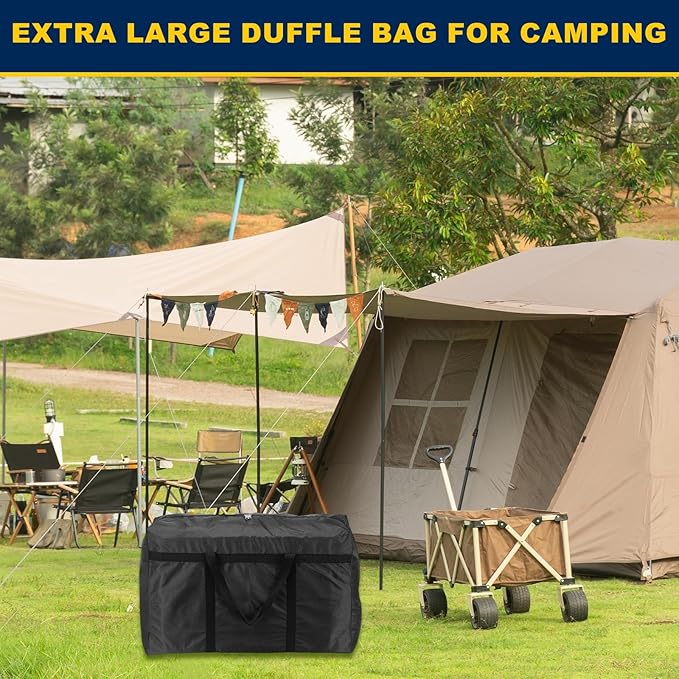 Extra Large Duffle Bag, 35 x 19 x 11 in Travel Big Duffle Bag with Zipper Handle Storage Foldable Waterproof Lightweight Bag for Women Men Travel Moving Camping (Gray)