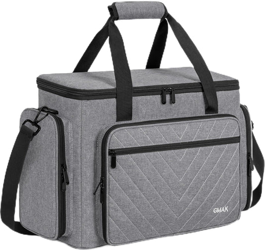 GMAK Sewing Machine Carrying Case, Sewing Machine Tote Bag with Removable Padding Pad, Universal Carrying Tote Storage Bags Stitching Case with Pockets for Most Standard Brother, Singer, Janome
