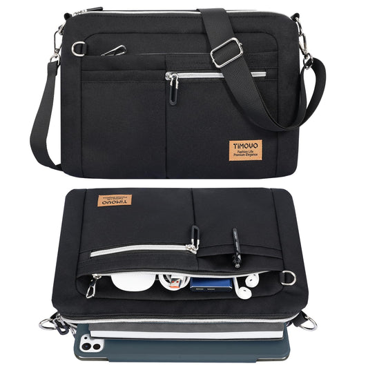 TiMOVO 9-11 Inch Tablet Sleeve Bag for iPad 11-inch A16 2025, iPad 10th Generation 10.9"/10.2", i Pad Air 11/5th/4th Gen. 10.9", Galaxy Tab A9 Plus 11", Anti-Theft Deisgn & Shoulder Strap, Black