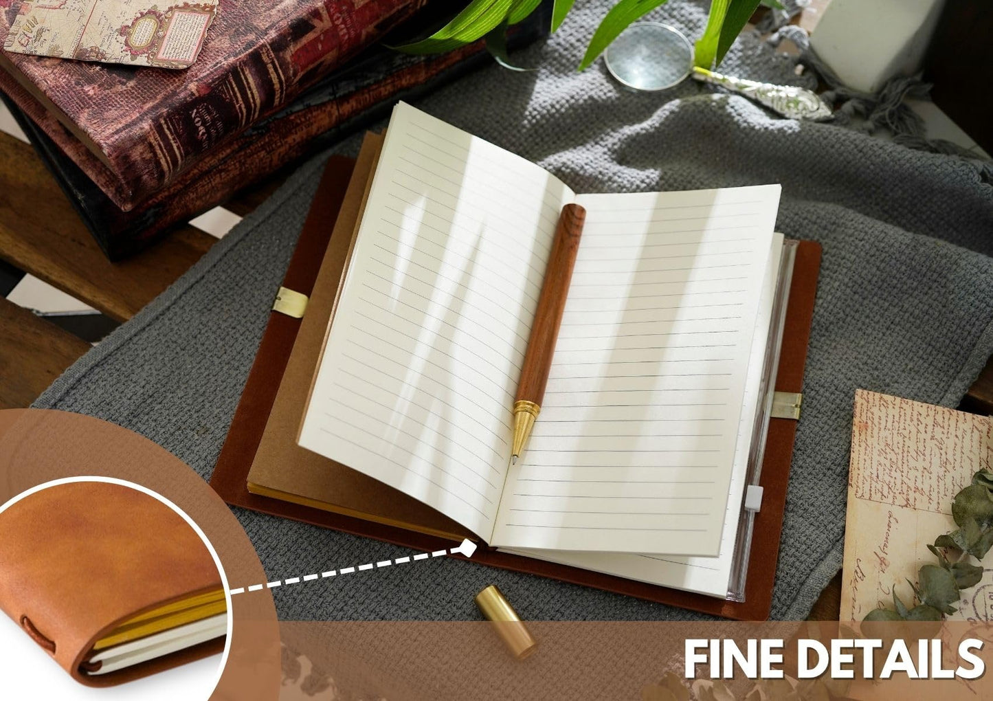 InnoBeta Bridal Gifts for Bride Women Wife Bride-to-be, Bridal Wedding Planning Journal and Pen Vegan Leather Refillable Notebook, Sketchbook, Travel Diary, 7.8x5 Inches, Ms to Mrs
