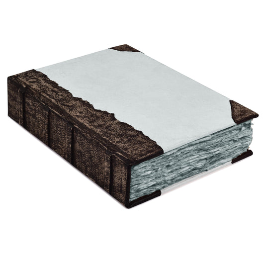 Rustic Vintage Leather Bound Journal - 200 Pages Handmade Antique Deckle Edges Watercolor Paper - Book of Shadows/Spell - Writing Notebook Sketchbook for Women and Men - 6''x4'', Grey