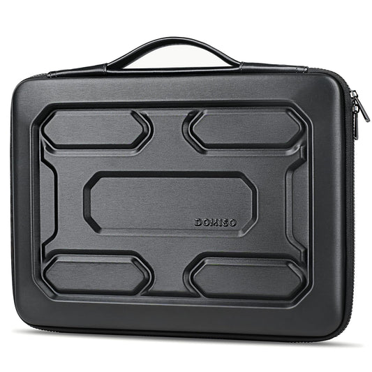 DOMISO 15.6 inch Laptop Sleeve with Handle Shockproof Computer Bag Waterproof EVA Protective Carrying Case for 15.6" Lenovo Yoga 720 IdeaPad 310 320 ThinkPad T570/Dell Inspiron 15/HP Envy 15, Black