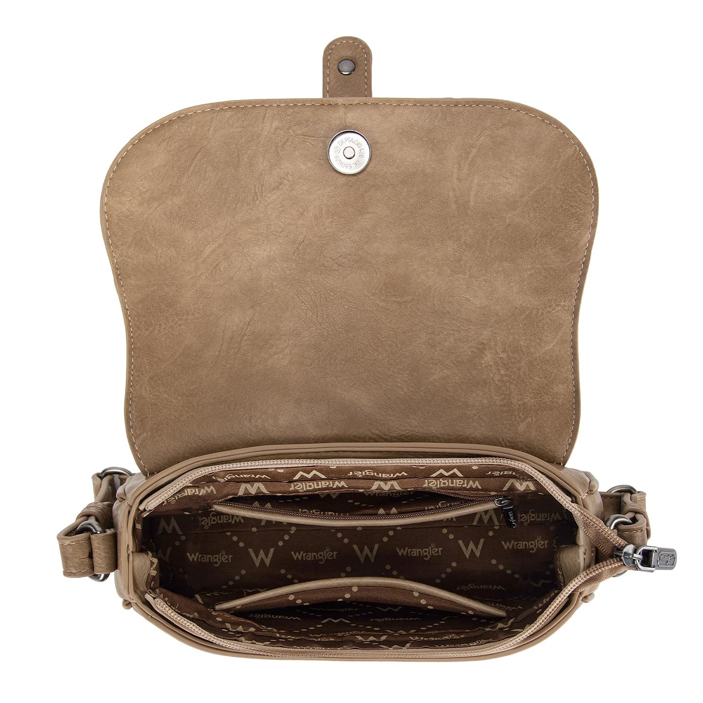 Wrangler Shoulder Bag for Women, Western Purses Small Hobo Handbags Clutch Cowgirl Vintage Retro Underarm Purse with Crossbody Strap WG528-2003KH