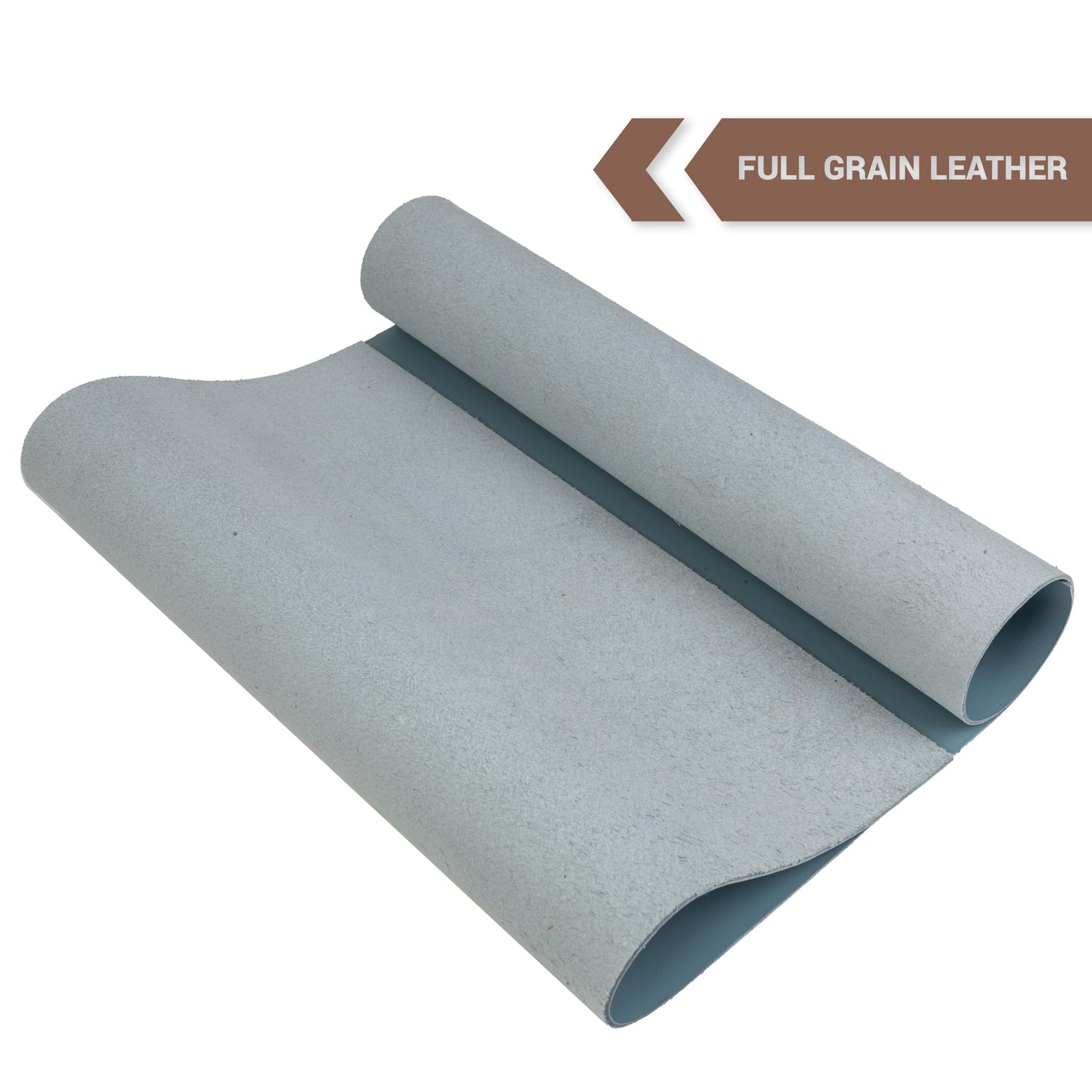 Shkira 12''X24'' Tooling Leather Square - 2.0MM Light Blue Sheets for Crafts - Leather Sheets for Crafts Tooling Sewing Hobby - Thick Cowhide Pieces - Fabric for Crafting