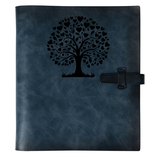 Photo Album 4x6 200 Photos,Genuine Leather Photo Albums with Writing Space with 30 Writing Paper, Travel Family Wedding Kids Graduation Ultrasound Baby Picture Album Scrapbook Photo Album（Love Tree）