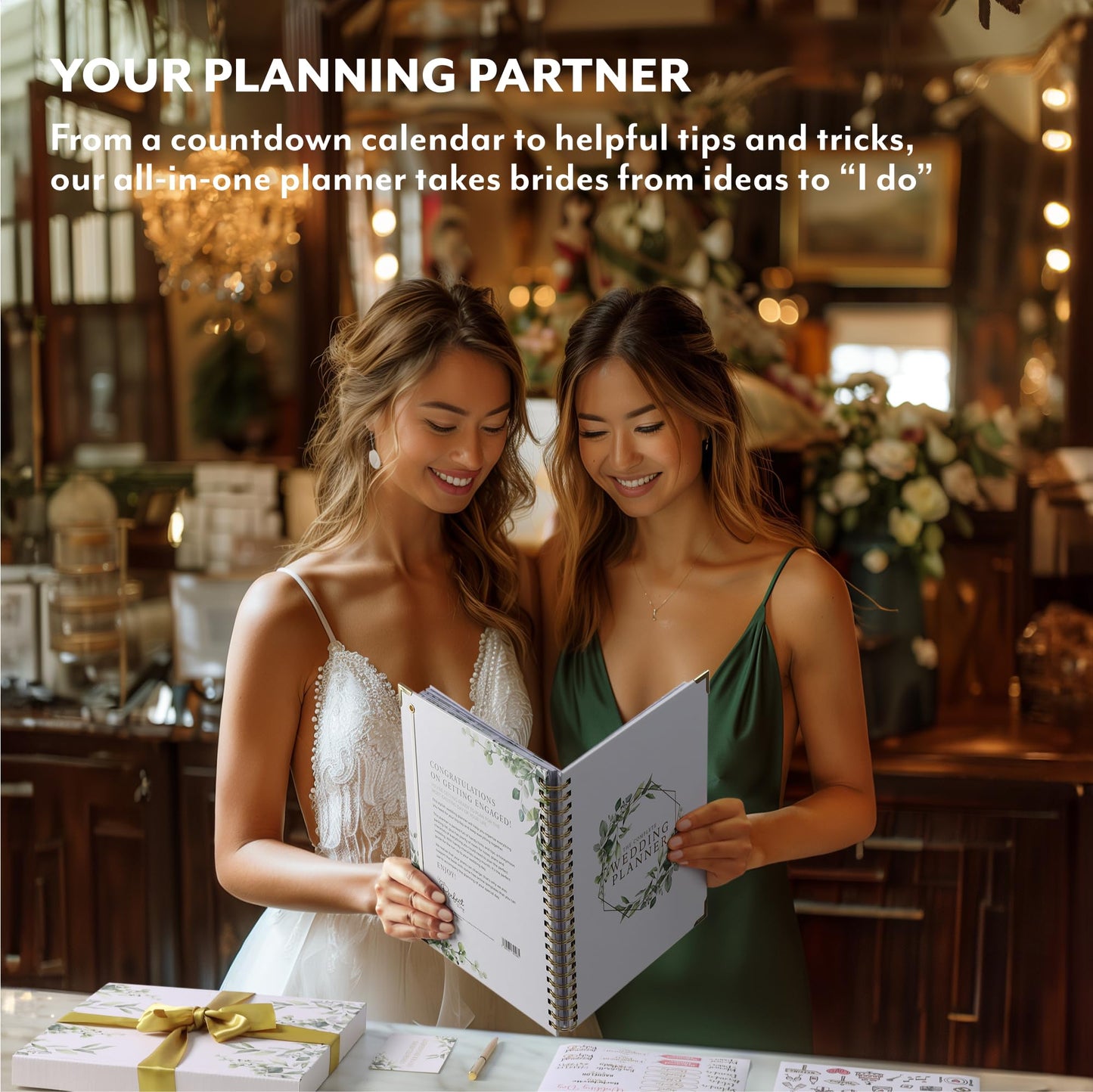 Your Perfect Day Wedding Planner Book and Organizer - Wedding Planner Book - Bridal Planning Binder with Countdown Calendar - Bride Gifts