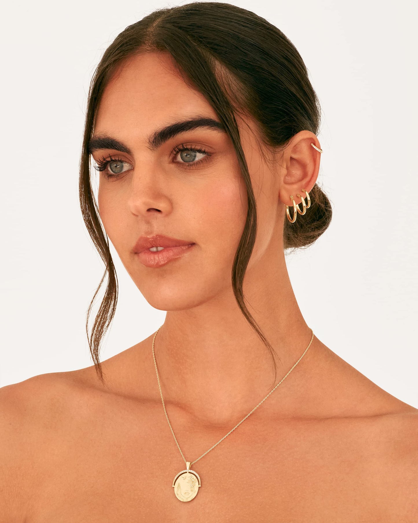 PAVOI 18K Rose Gold 925 Sterling Silver Post Hoop Earrings for Women - Thin Small Gold Huggie Hoop Earrings - 3-Pair Set